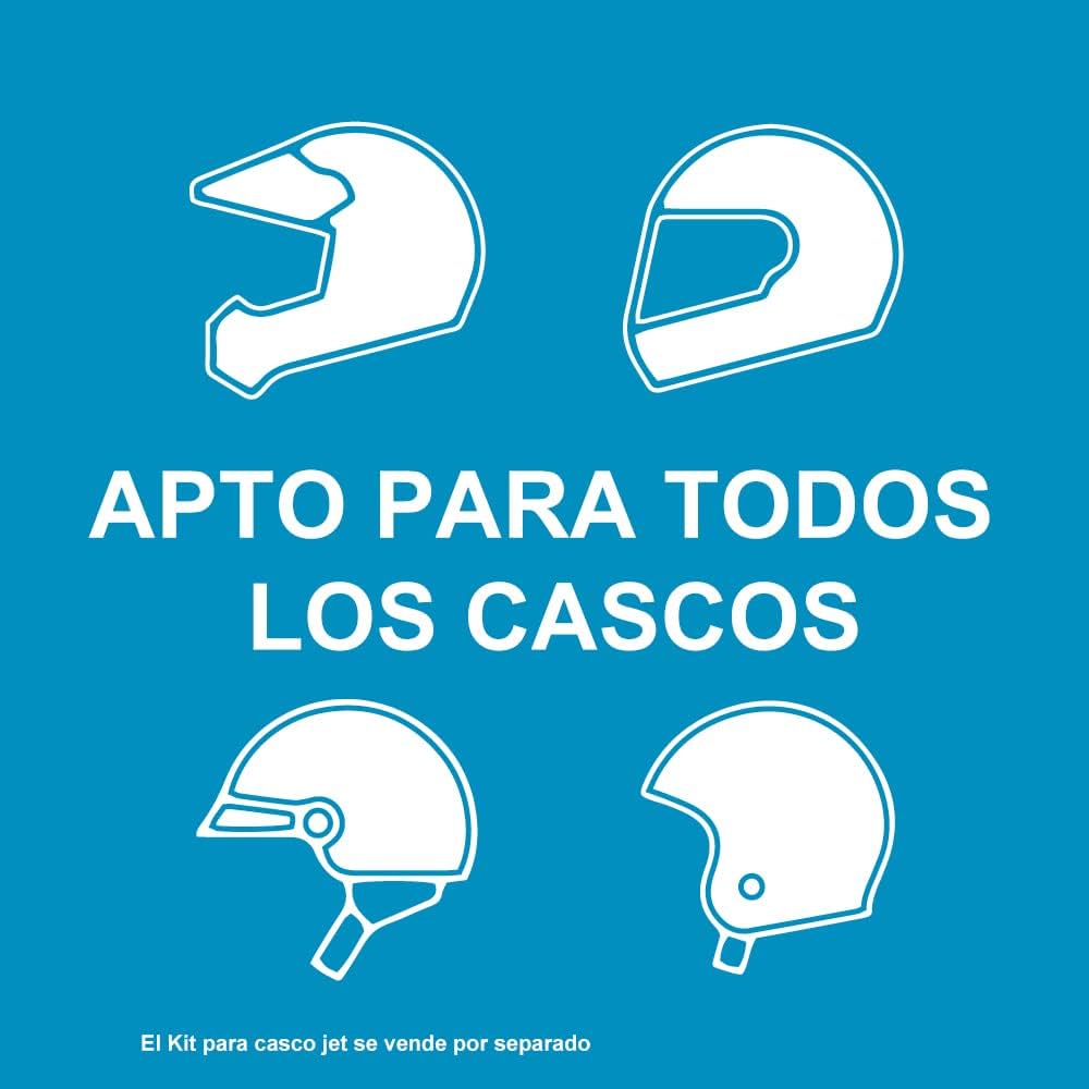 Cardo Spirit Intercomunicador Bluetooth 2 vías para motocicleta – Negro (Unidad individual)