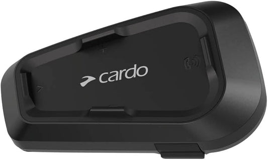 Cardo Spirit Intercomunicador Bluetooth 2 vías para motocicleta – Negro (Unidad individual)