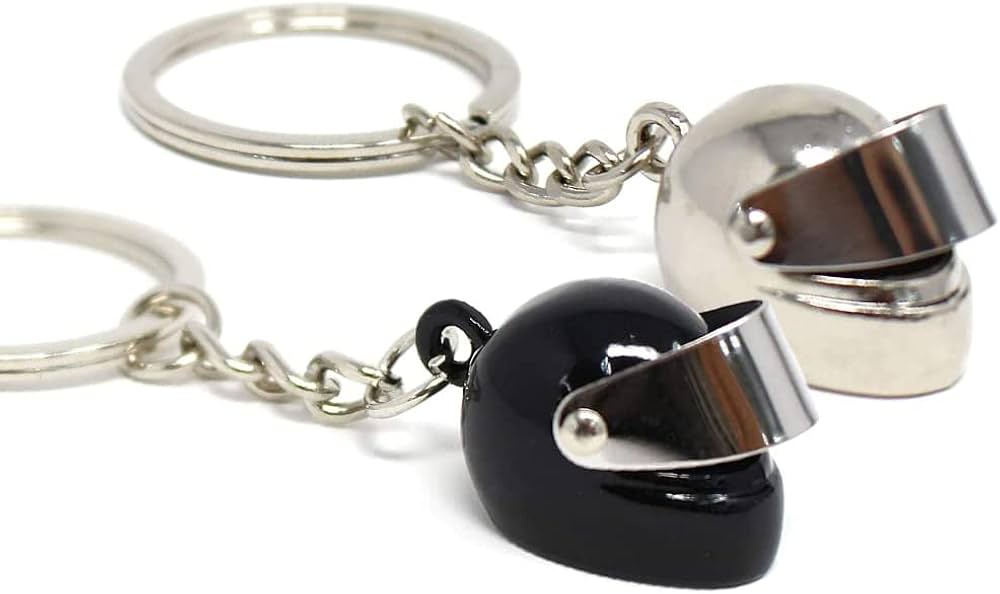 Llavero de Casco de Moto – Accesorio Creativo y Elegante Cromado