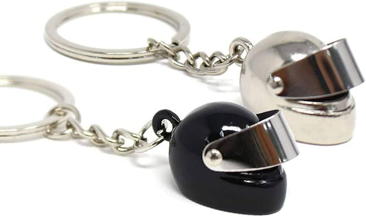 Llavero de Casco de Moto – Accesorio Creativo y Elegante Cromado